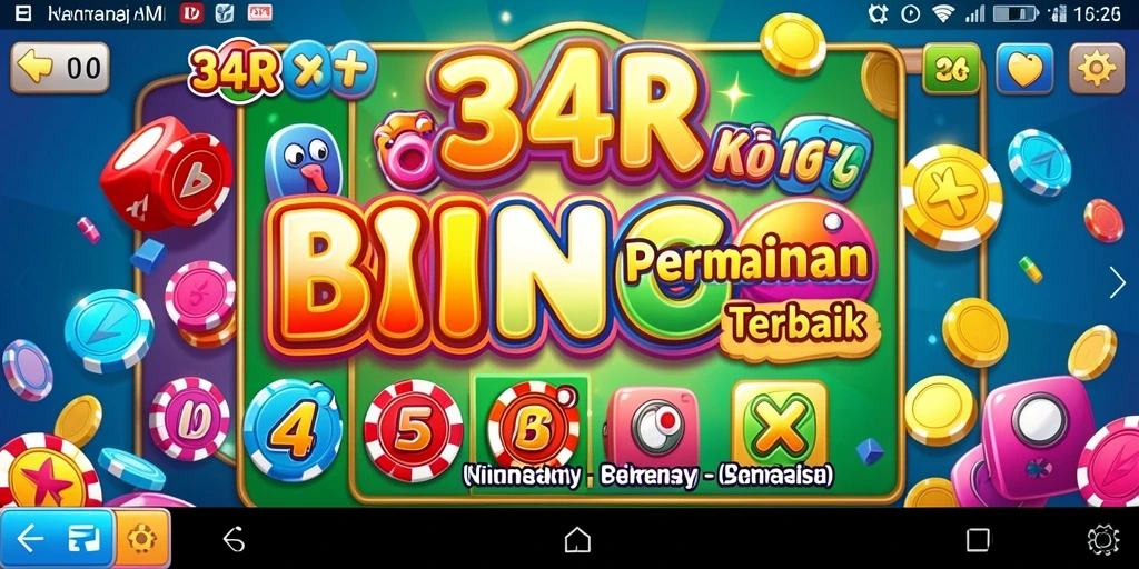 Tampilan gameplay Bingo seru di 34R dengan banyak pemain.