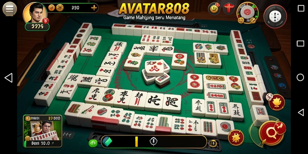 Screenshot gameplay AVATAR808 dengan level Mahjong yang menantang.