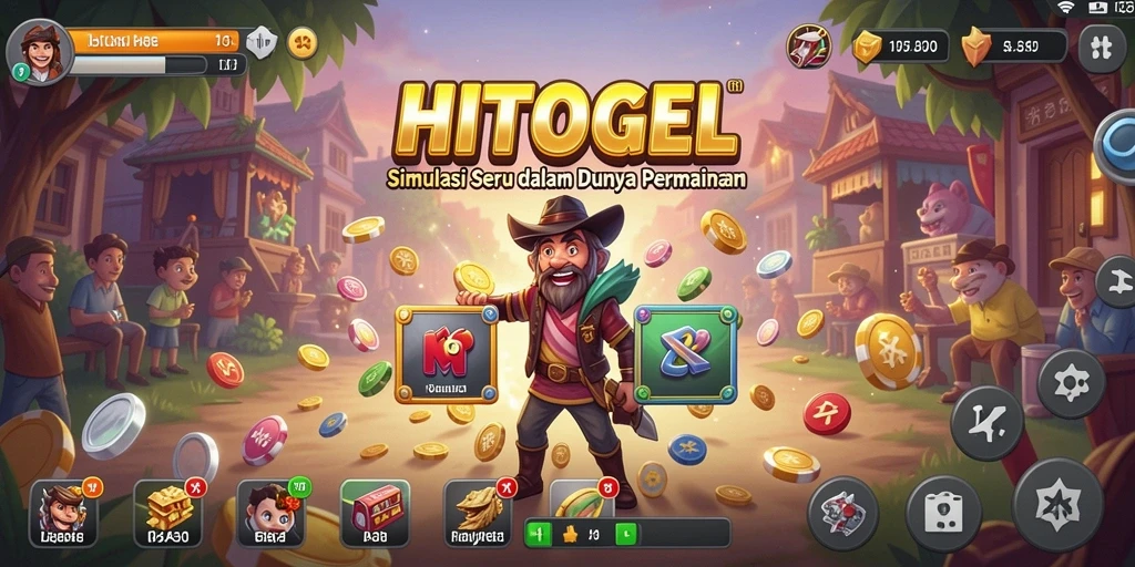 Tangkapan layar dari gameplay HITOGEL yang menunjukkan momen interaksi karakter.