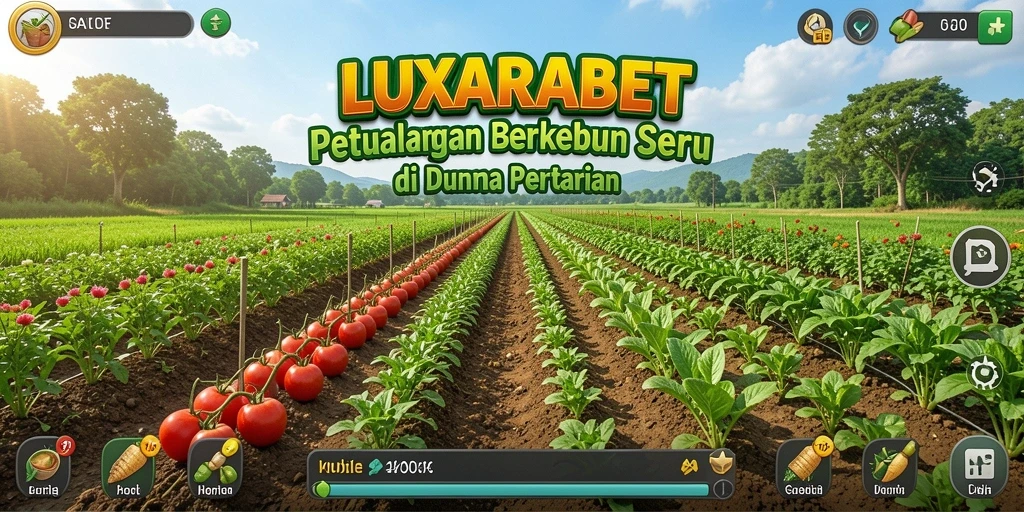 Tampilan gameplay seru di <strong>LUXARABET</strong> dengan berbagai aktivitas pertanian.