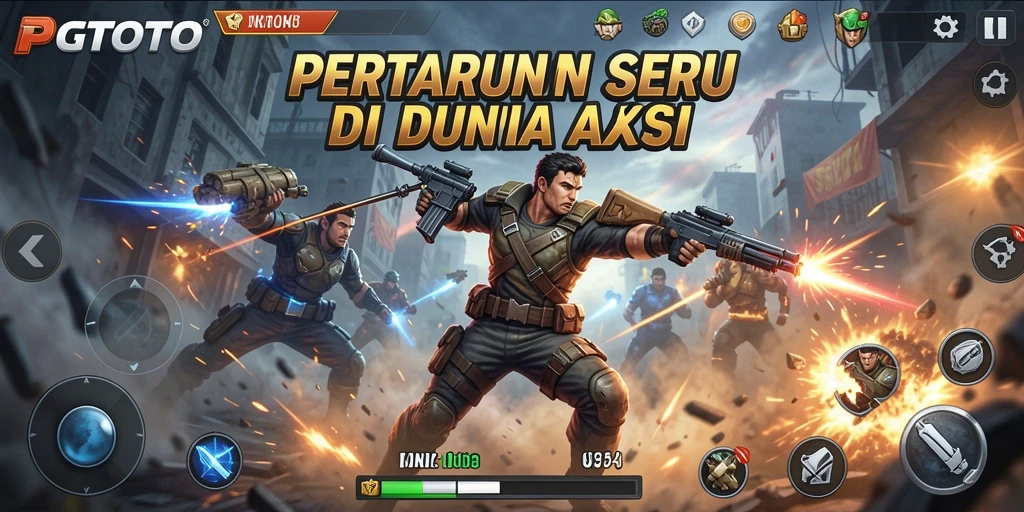 Screenshot PGTOTO menampilkan aksi pertarungan yang seru dan intens.