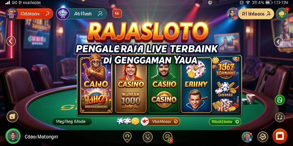 Tampilan gameplay Live Casino yang menarik di RAJASLOTO.